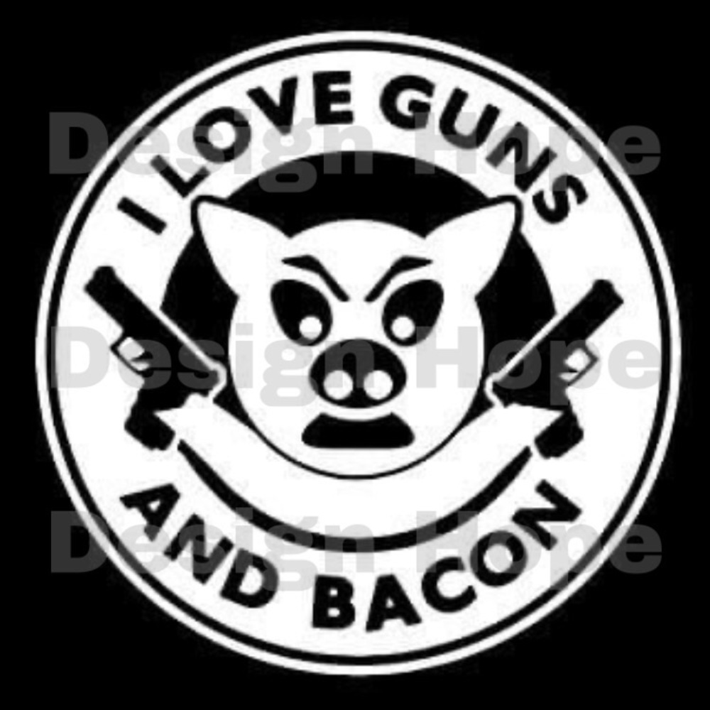 Funny bacon decal 4”